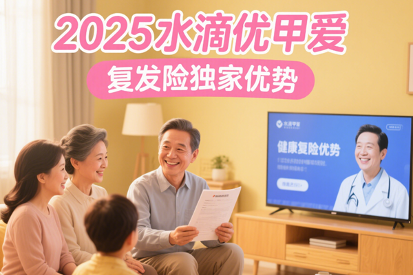 2025水滴优甲爱复发险独家优势：复发给付20万+续保至80岁