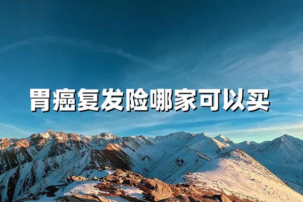胃癌复发险哪家可以买？2025最新可靠推荐