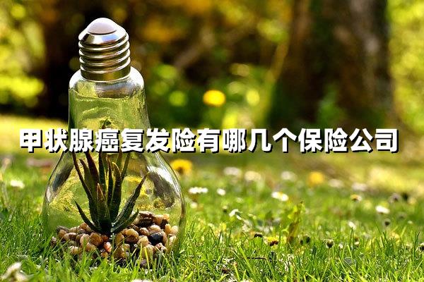 甲状腺癌复发险有哪几个保险公司？2025权威推荐榜单
