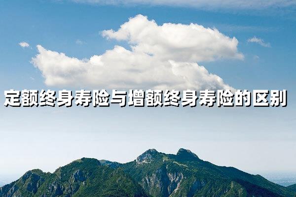 定额终身寿VS增额终身寿：终身保障怎么选？