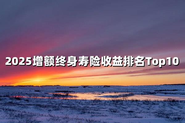2025年增额终身寿险收益Top10排行揭晓：锁定高回报养老无忧