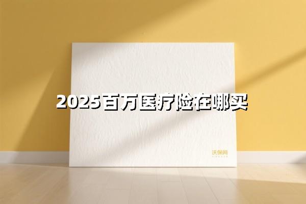 2025抢购指南！百万医疗险宝藏入口全曝光