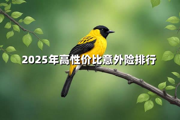 2025年高性价比意外险盘点，这3款保障多花得值
