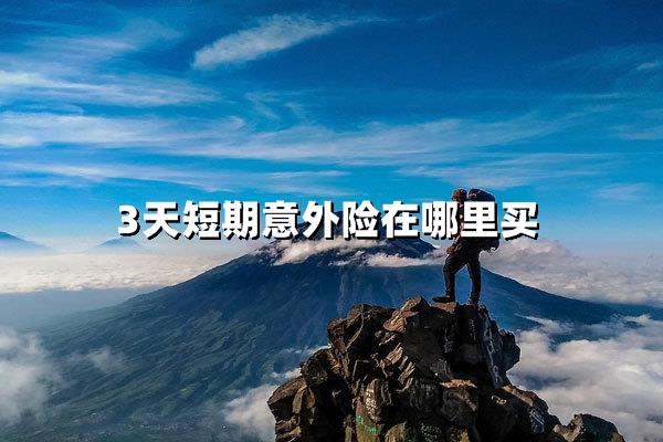 3天短期意外险购买指南：哪里买最靠谱省心？